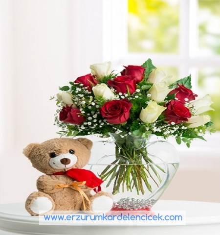 biricik sevgilim Çiçeği & Ürünü SEVİMLİ AYICIK ROMANTİK MELODİ 