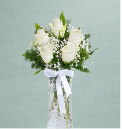  Erzurum Çiçek 5 adet beyaz gül